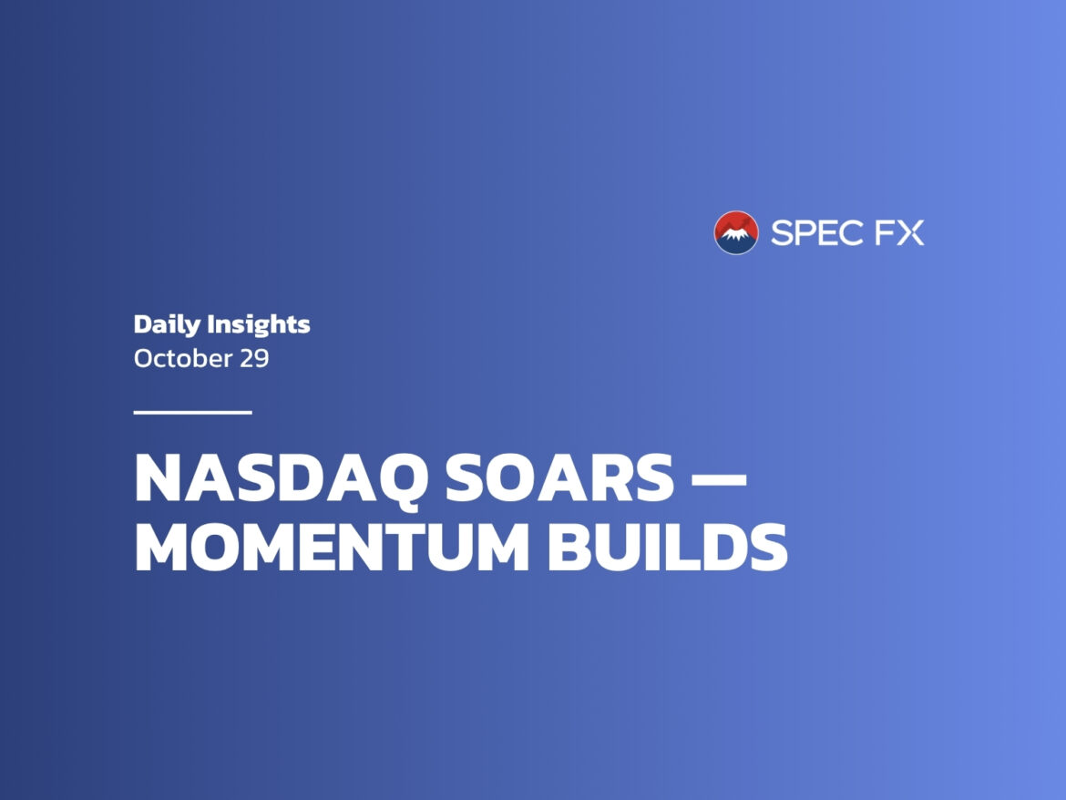 米国株がFOMCを前に急伸 – ナスダック主導の上昇、Spec FXで市場の波をつかもう